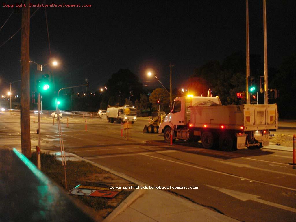 Late night works on Warrigal Rd - Chadstone Development Discussions