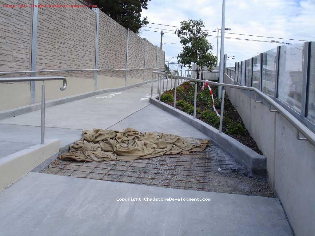 A section of concrete removed from footpath - Chadstone Development Discussions