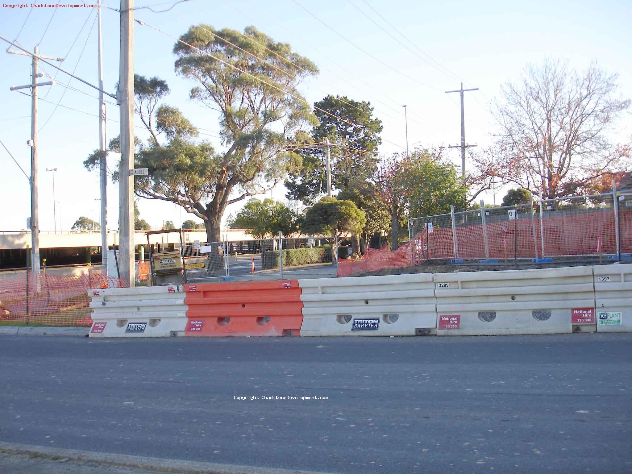 Roadworks on northern side of Capon St - Chadstone Development Discussions