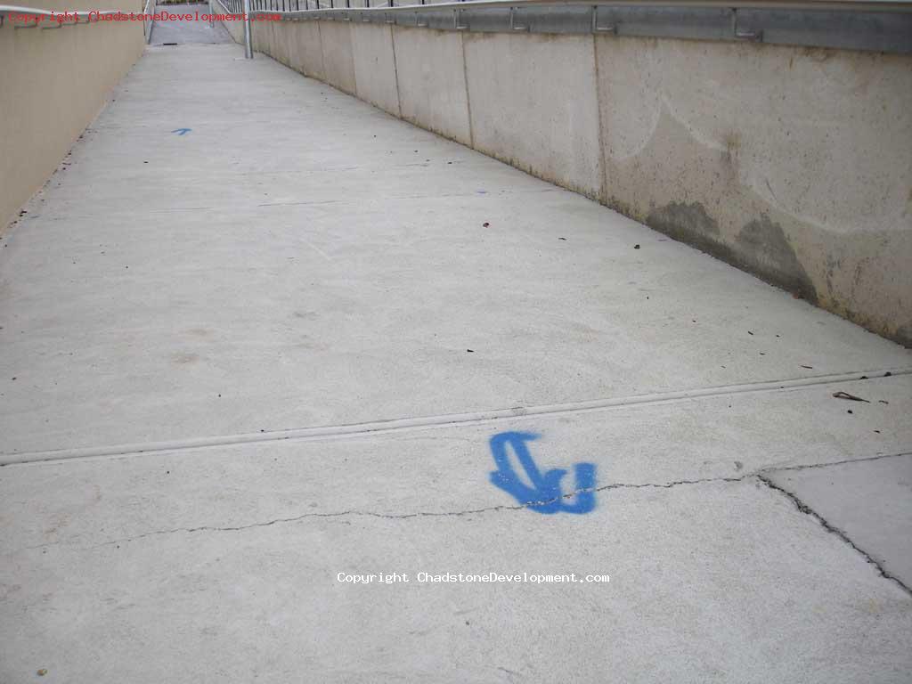 indication of a footpath crack - Chadstone Development Discussions