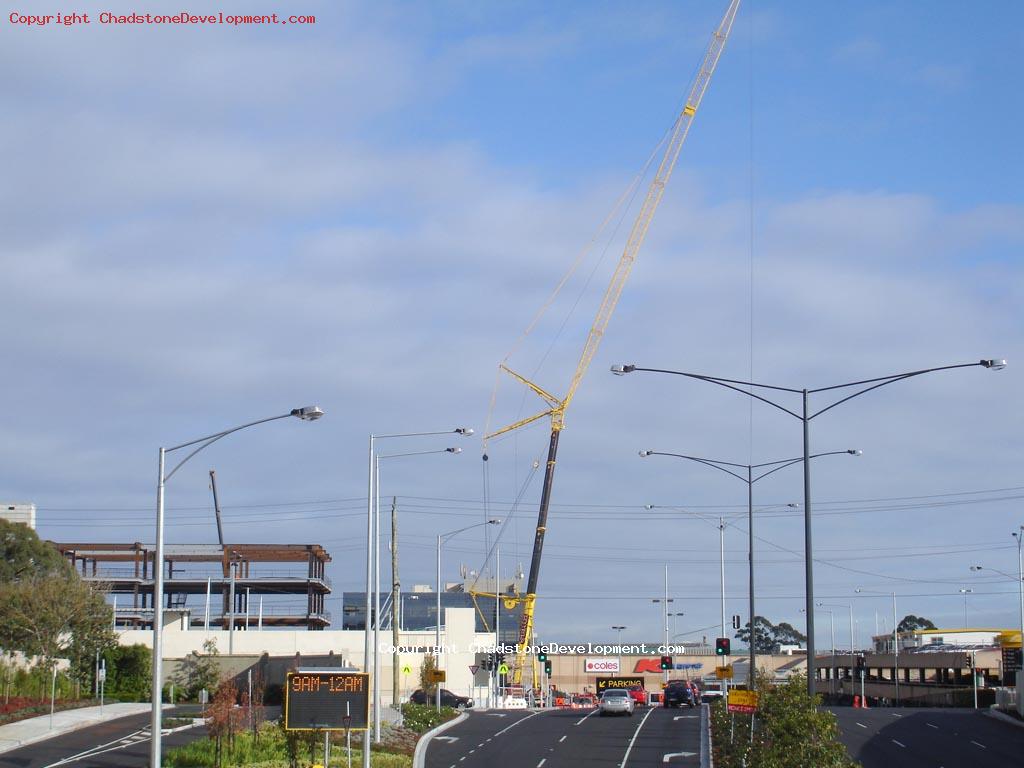 Cranes lift building materials - Chadstone Development Discussions