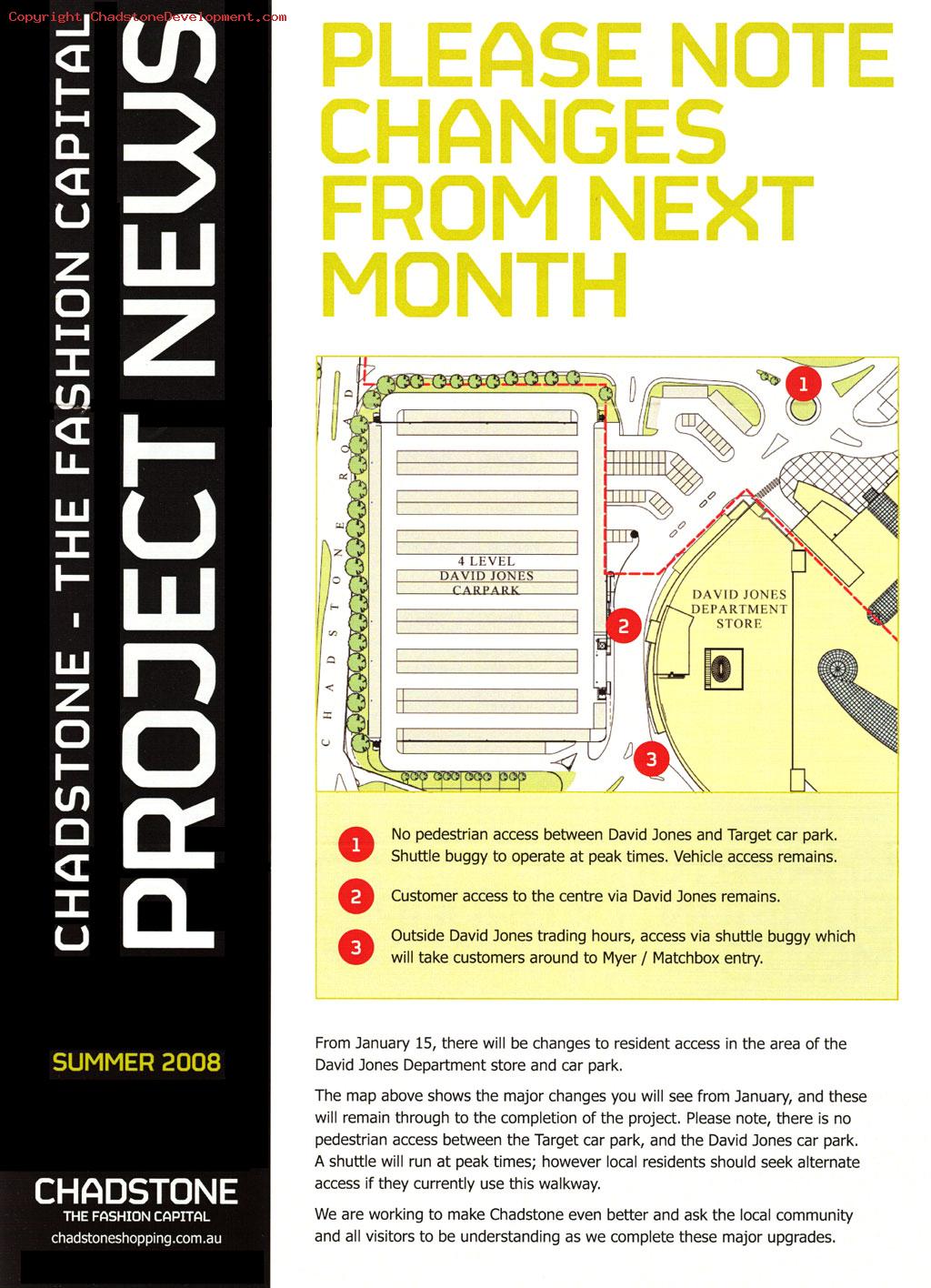 December 2008 Project news - Chadstone Development Discussions