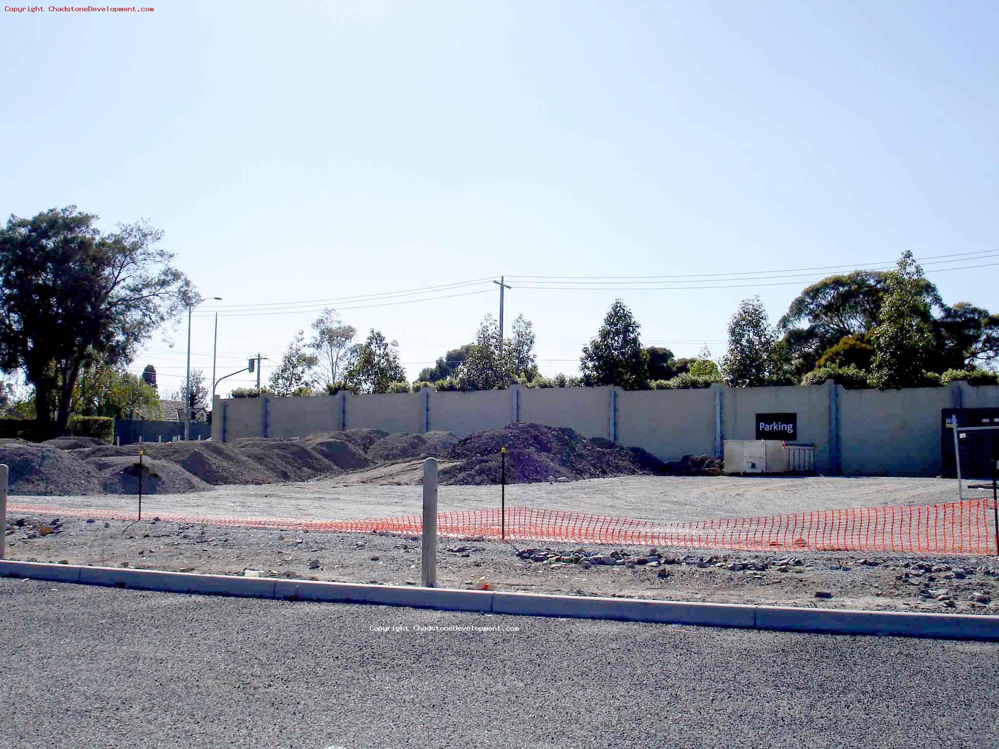 Soil being piled onto the former ACU site - Chadstone Development Discussions
