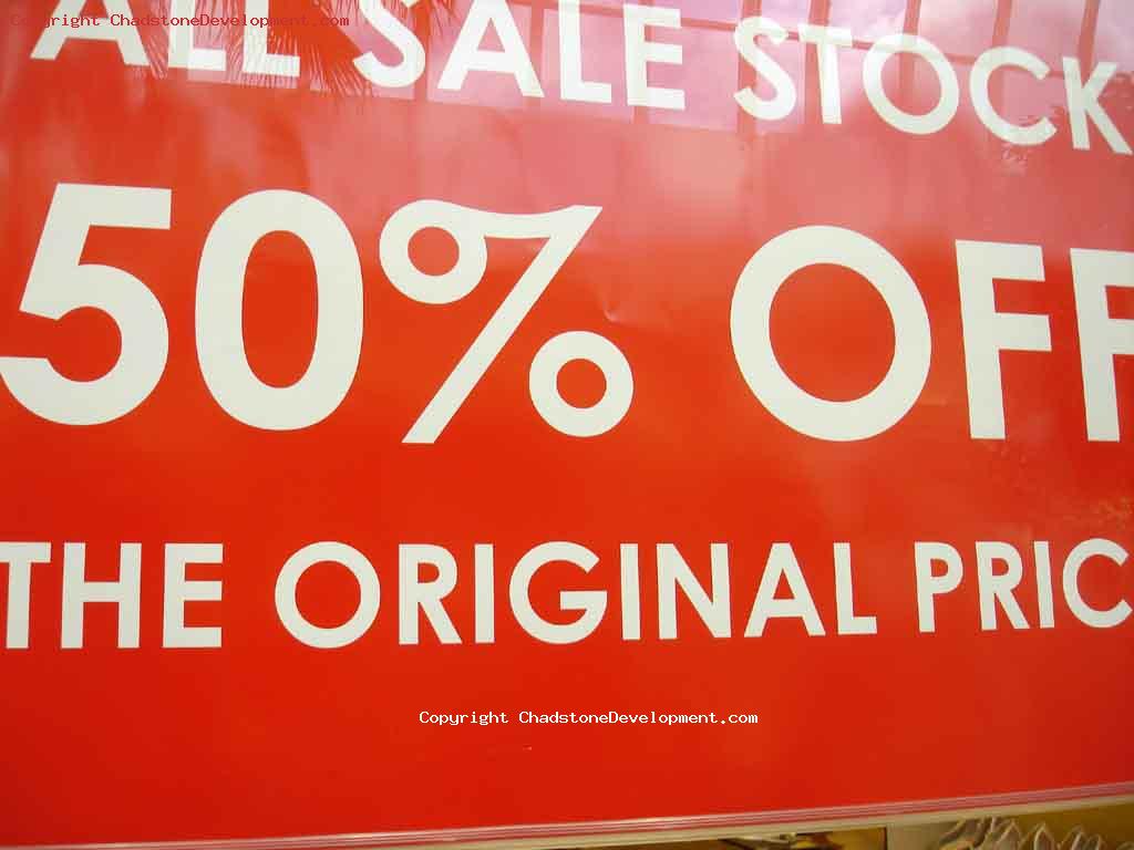 All Sale Stock 50% Off - Chadstone Development Discussions