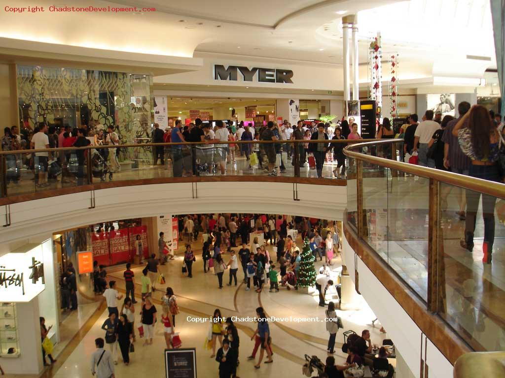 Outside Myer, Boxing Day 2009 - Chadstone Development Discussions