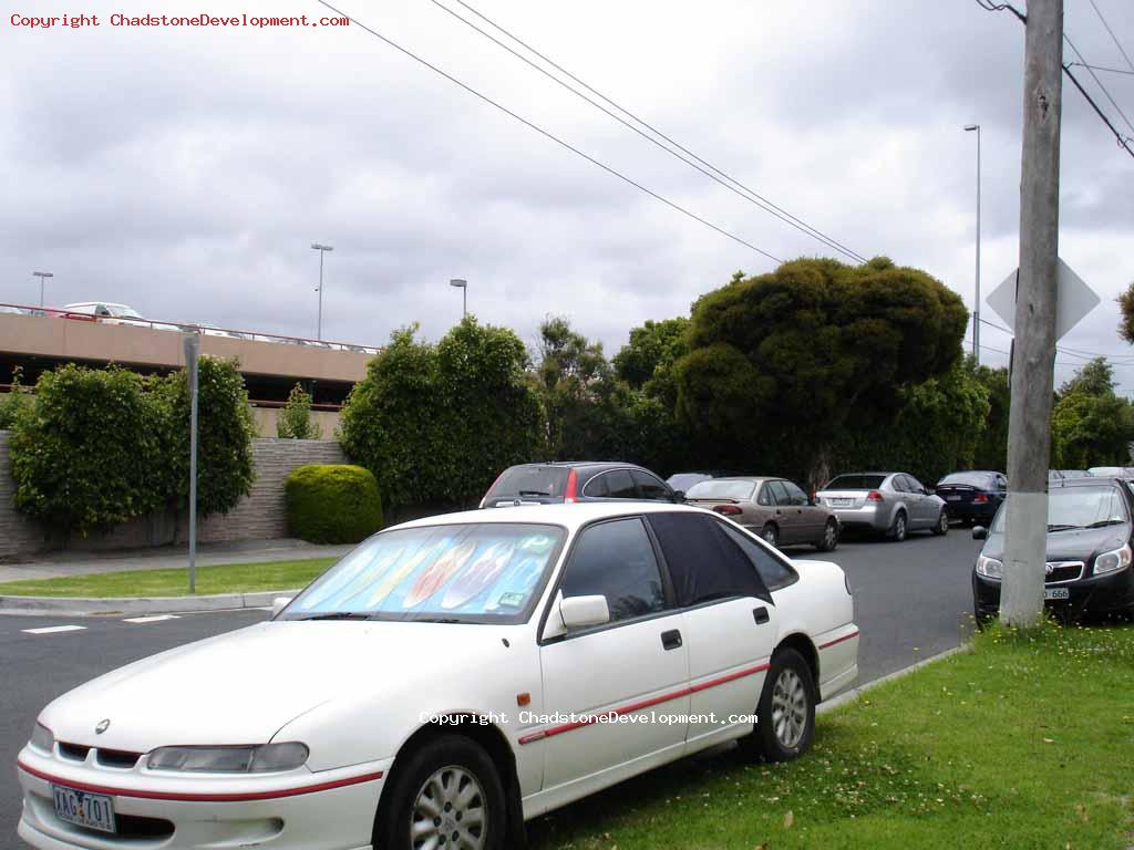 Illegally parked car on Capon St, Boxing Day 2010 - Chadstone Development Discussions
