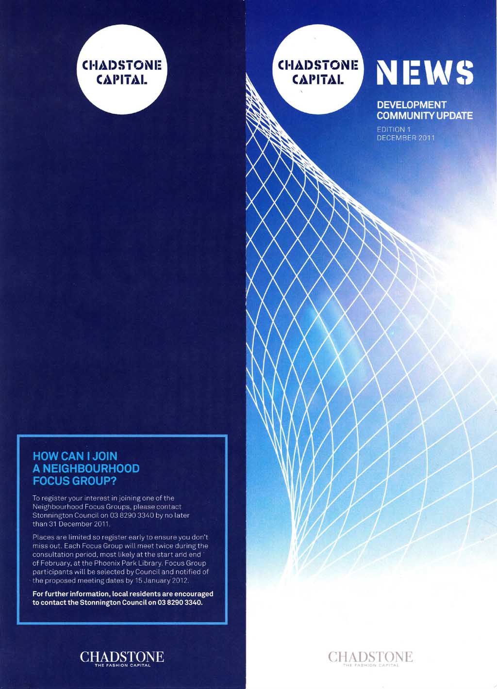 Development Update Dec 2011 Page 1 - Chadstone Development Discussions
