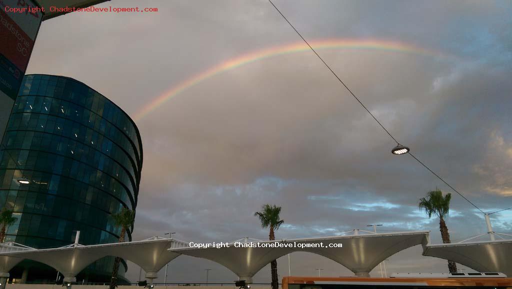 A rainbow seen over the Bus Interchange - Chadstone Development Discussions