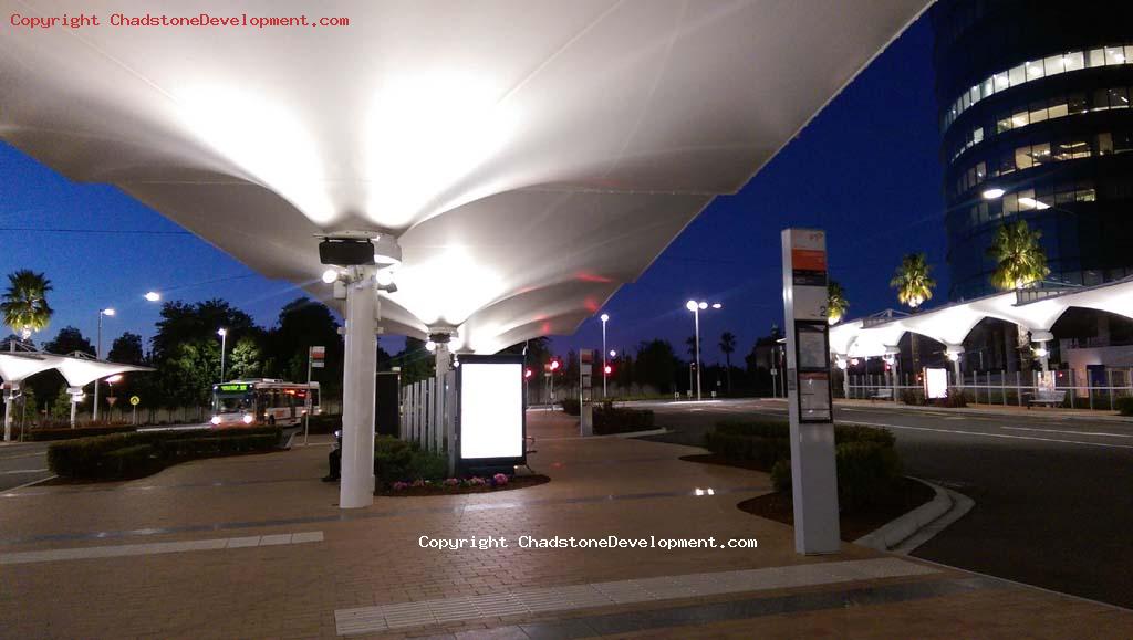 Bus interchange at night - Chadstone Development Discussions