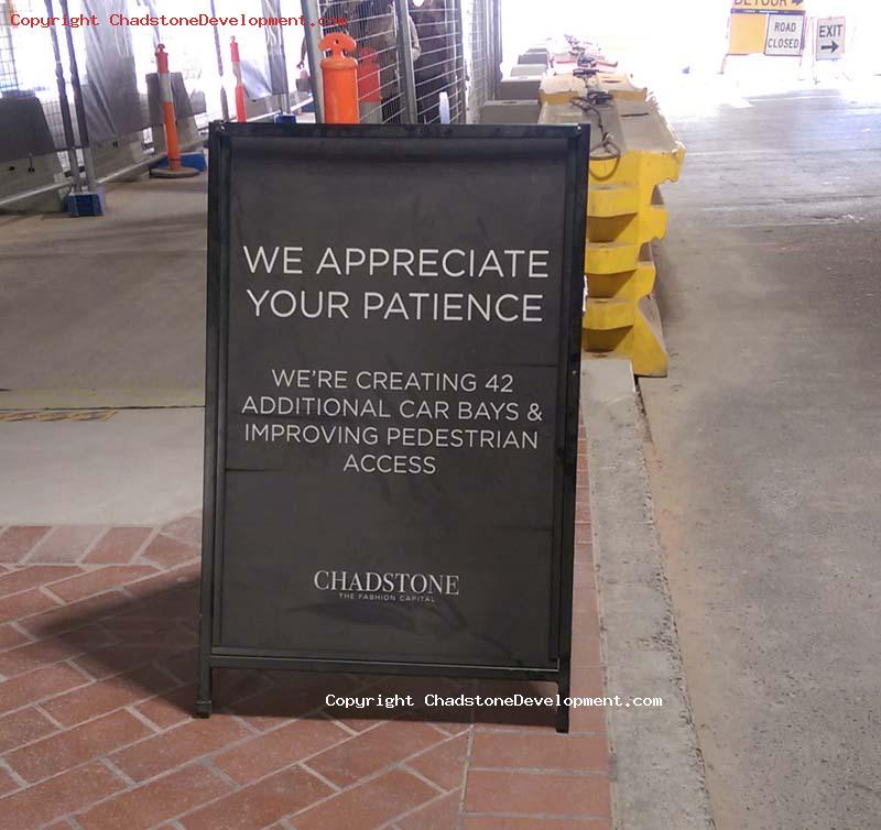 We appreciate your patience - creating 42 additional car bays - Chadstone Development Discussions