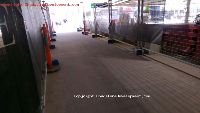 The temporary walkway from the Coles carpark - Chadstone Development Discussions