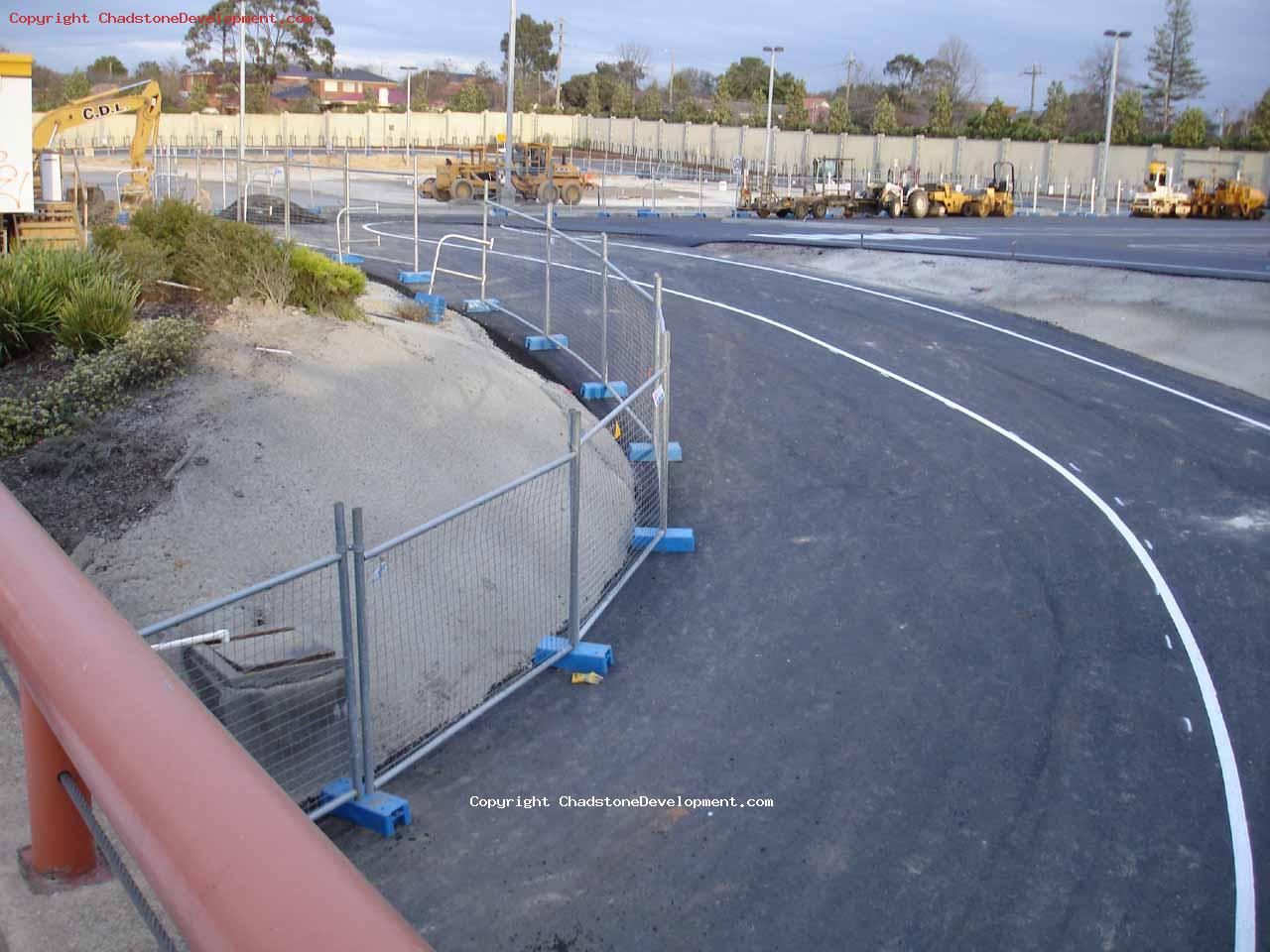 Closeup of new underground carpark ramp - Chadstone Development Discussions