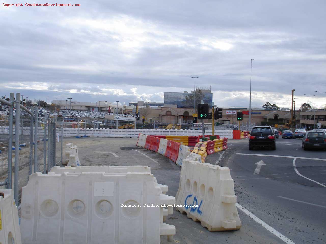 Temporary slip lane to new perimiter road (not yet open) - Chadstone Development Discussions