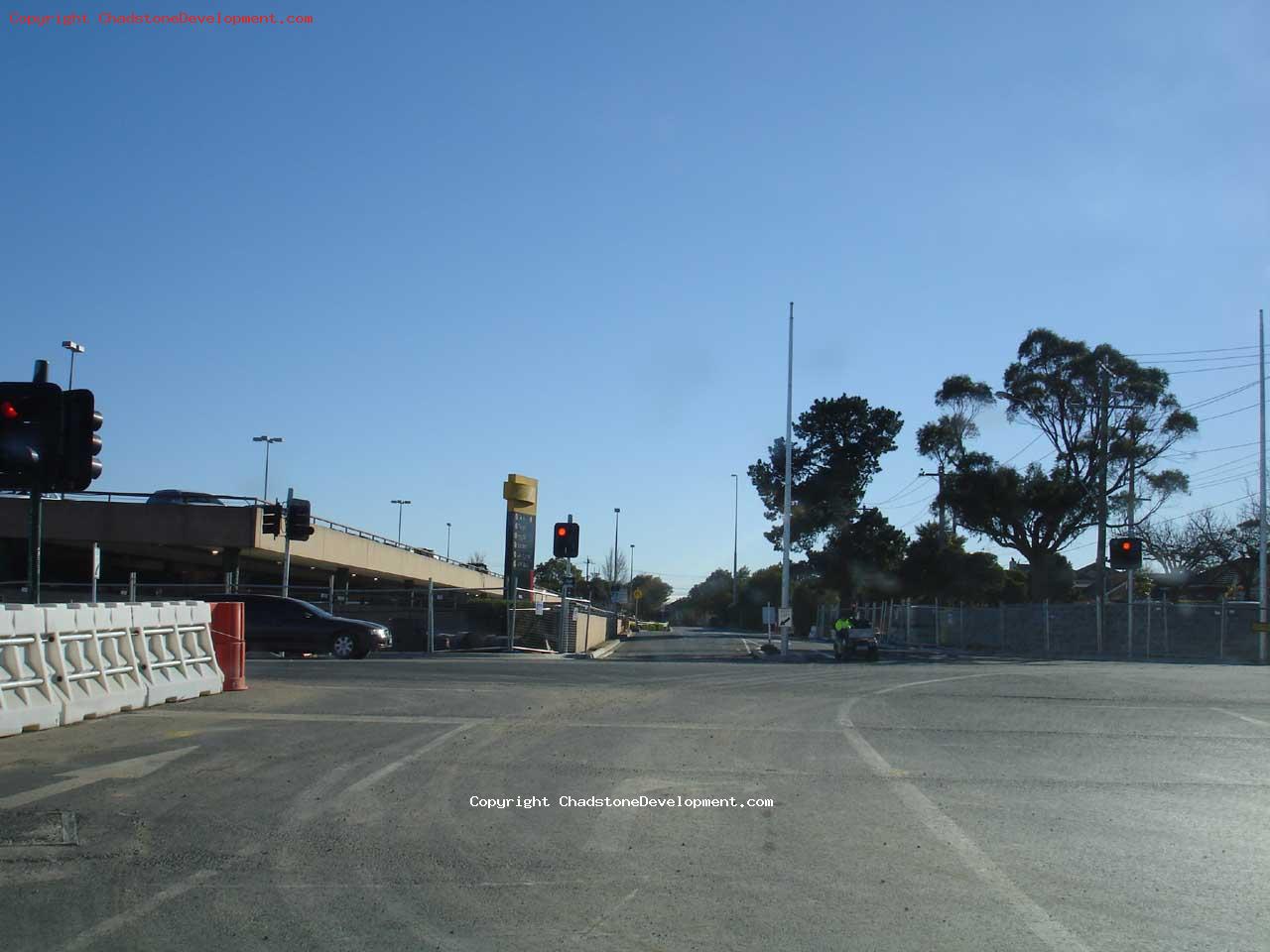 Intersection at the exit of the perimiter road - Chadstone Development Discussions