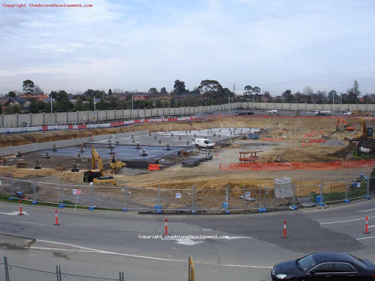 Laying the foundations of the new multi-level carpark - Chadstone Development Discussions
