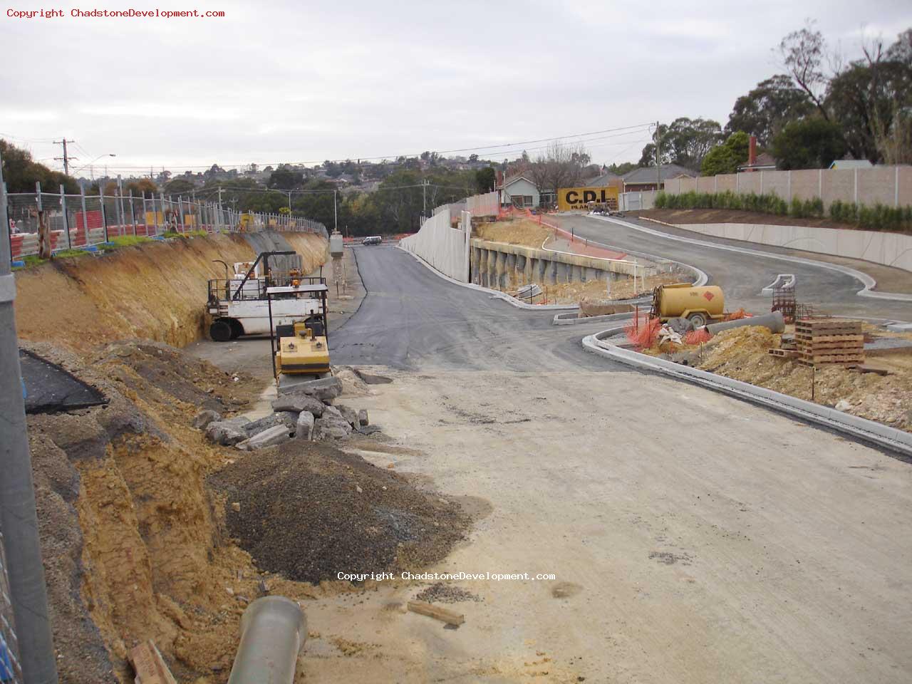 New bitumen almost fully laid along middle rd underpass - Chadstone Development Discussions