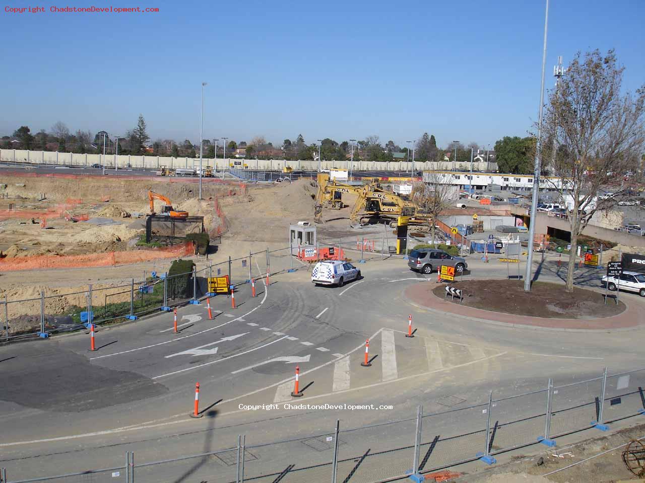 The roundabout, before being dug up - Chadstone Development Discussions