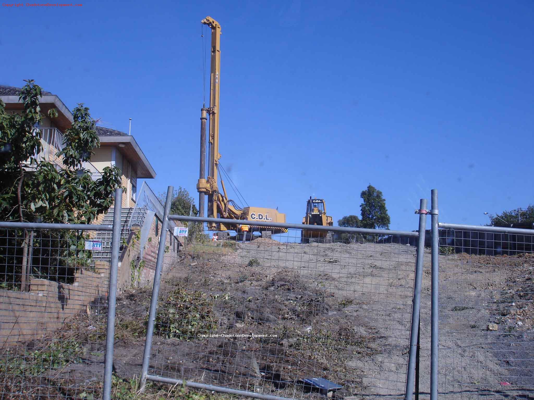 Drilling for wall posts - Chadstone Development Discussions