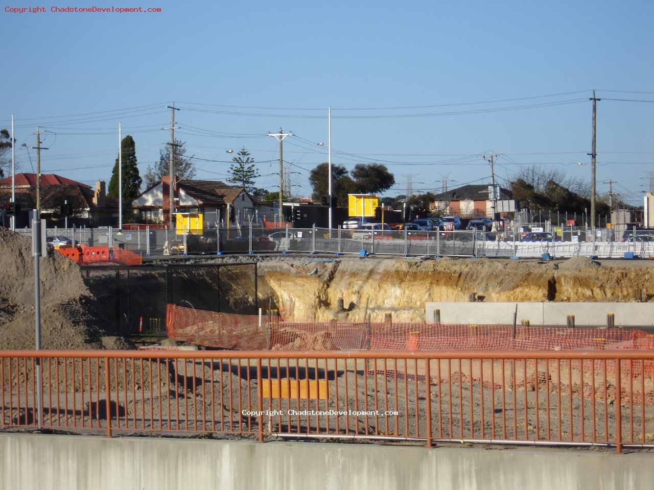 The view of the excavations from the Chad Place carpark - Chadstone Development Discussions