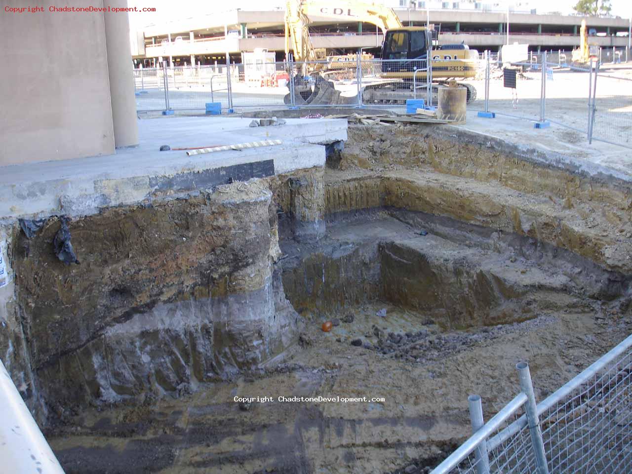 Excavations for new underground carpark ramp - Chadstone Development Discussions