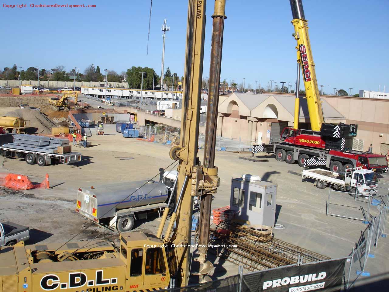 Cranes at old roundabout - Chadstone Development Discussions