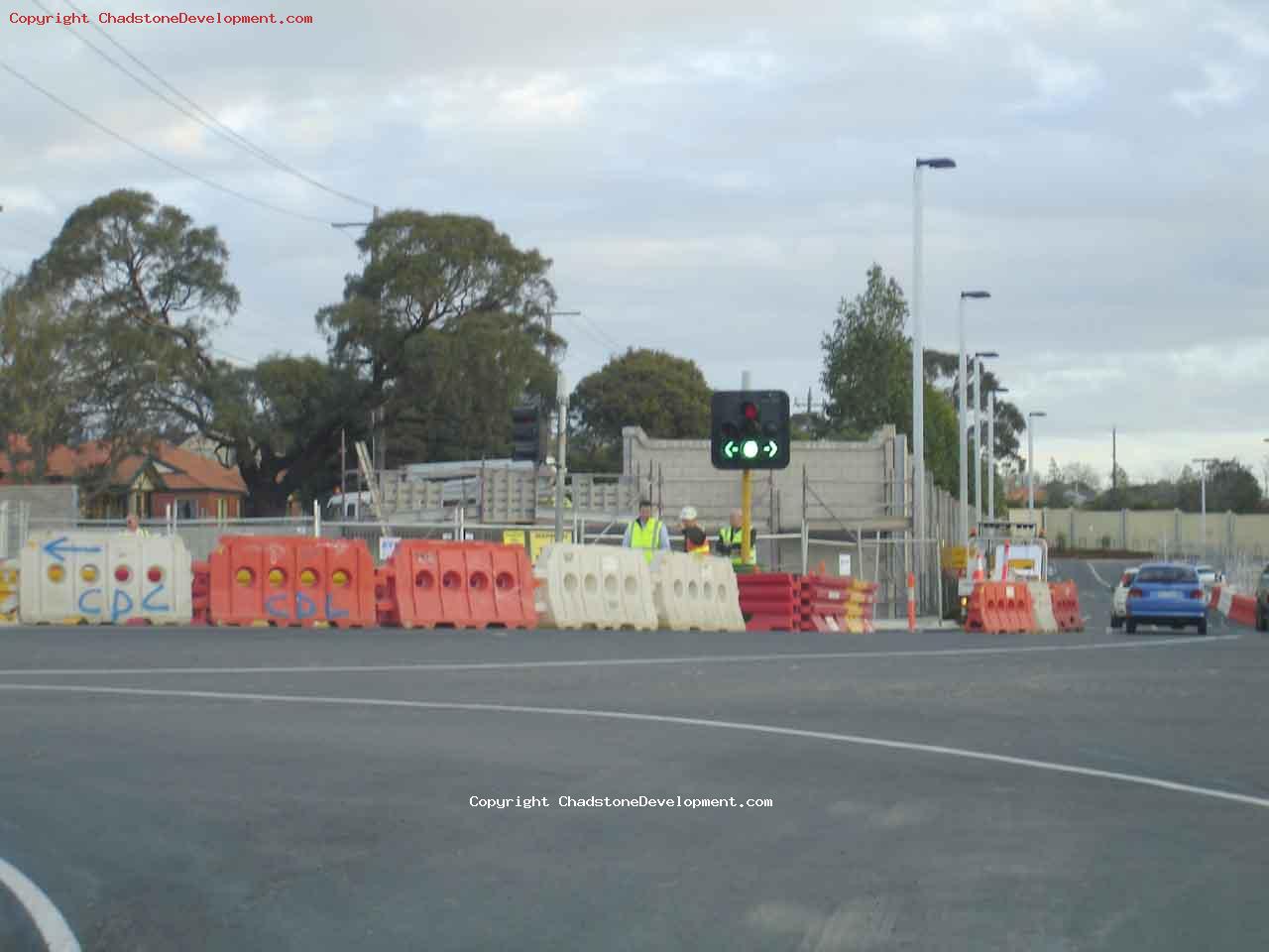 Intersection, with half finished capon st wall - Chadstone Development Discussions