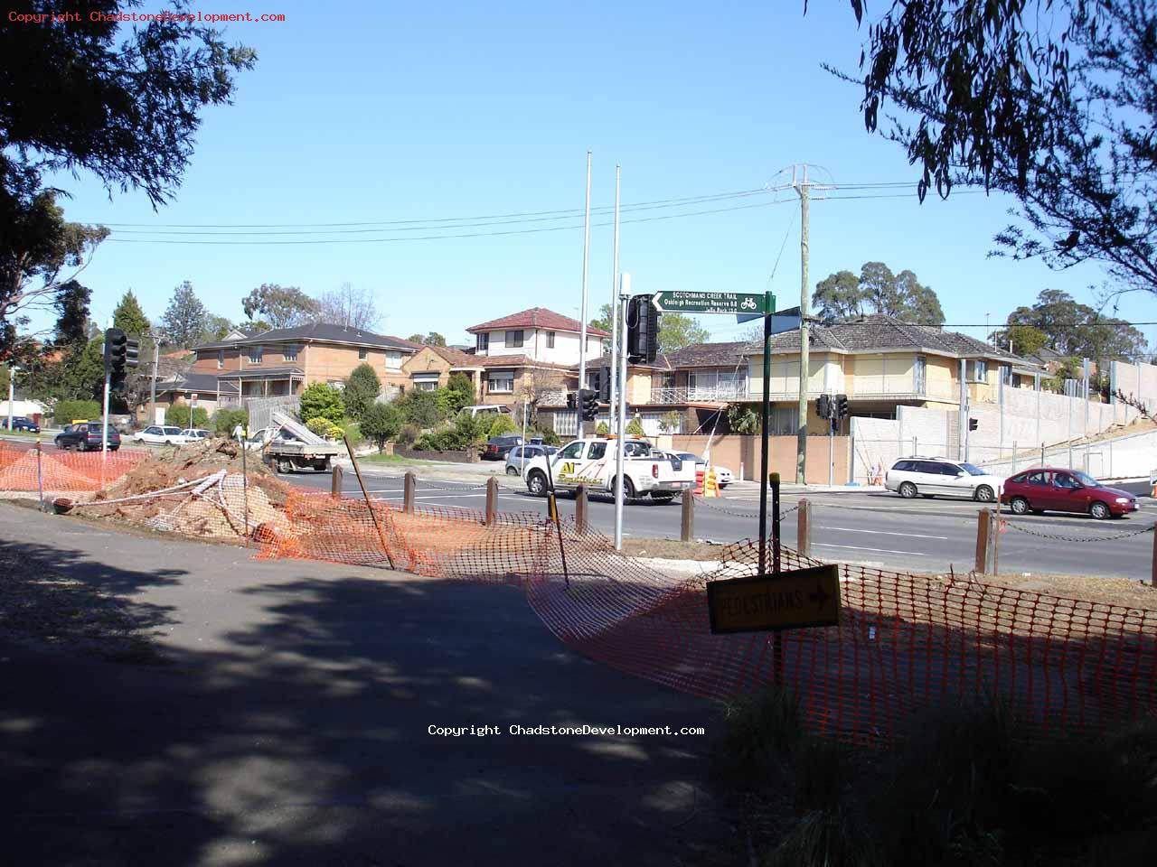 Earthworks on the park side - Chadstone Development Discussions