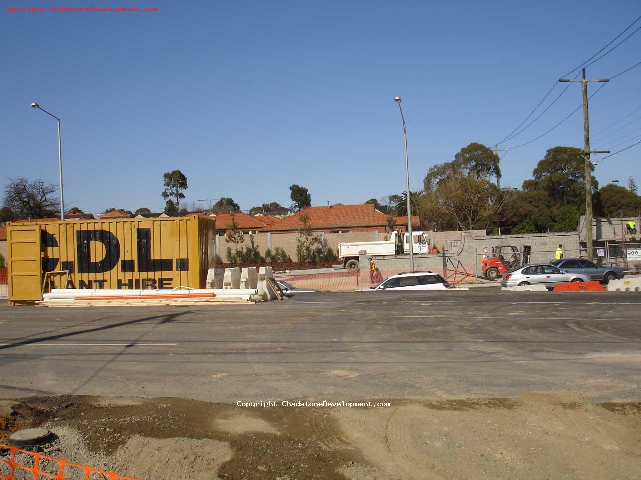 The CDL shipping container moved uphill of old Middle Rd - Chadstone Development Discussions