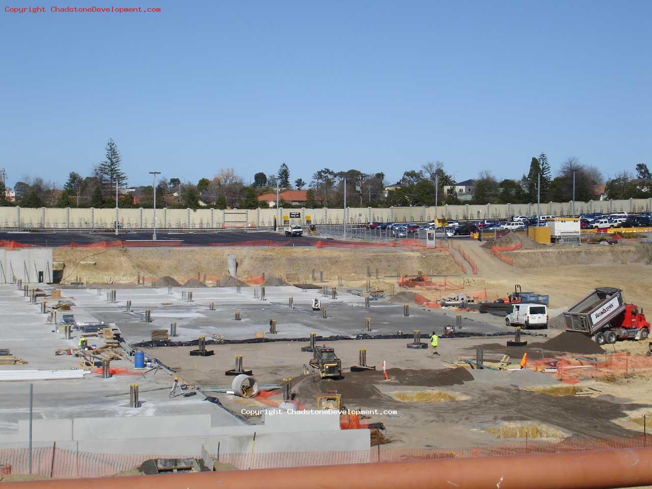 Concrete drying at the new multilevel carpark - Chadstone Development Discussions
