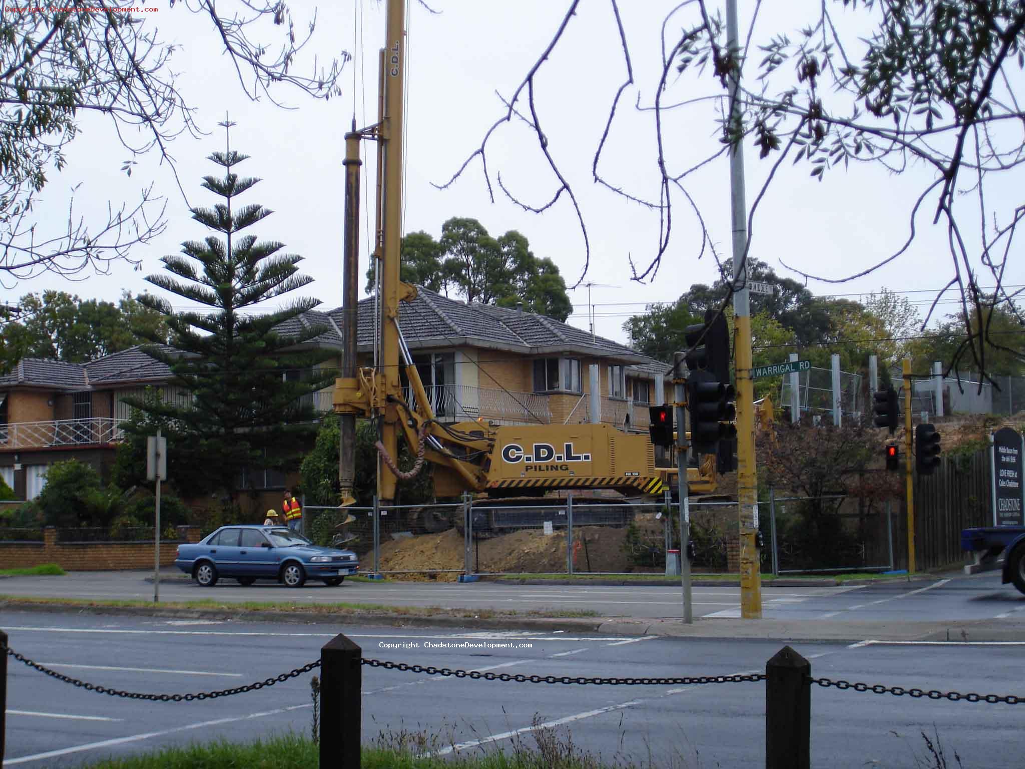 Wall post drilling at Warrigal Rd - Chadstone Development Discussions