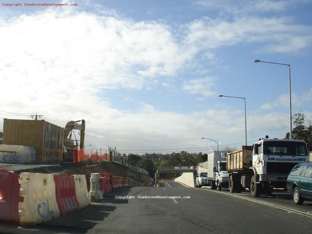 Travelling eastwards on the new Middle Rd / Underpass - Chadstone Development Discussions