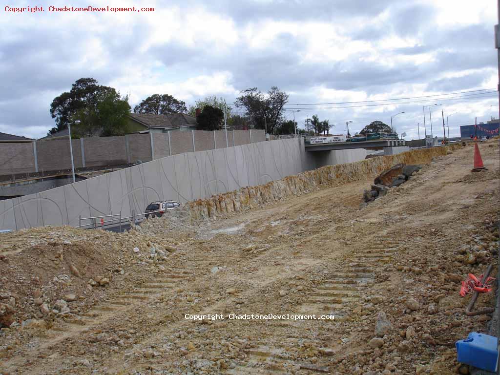 Excavation progress on old Middle Rd - Chadstone Development Discussions