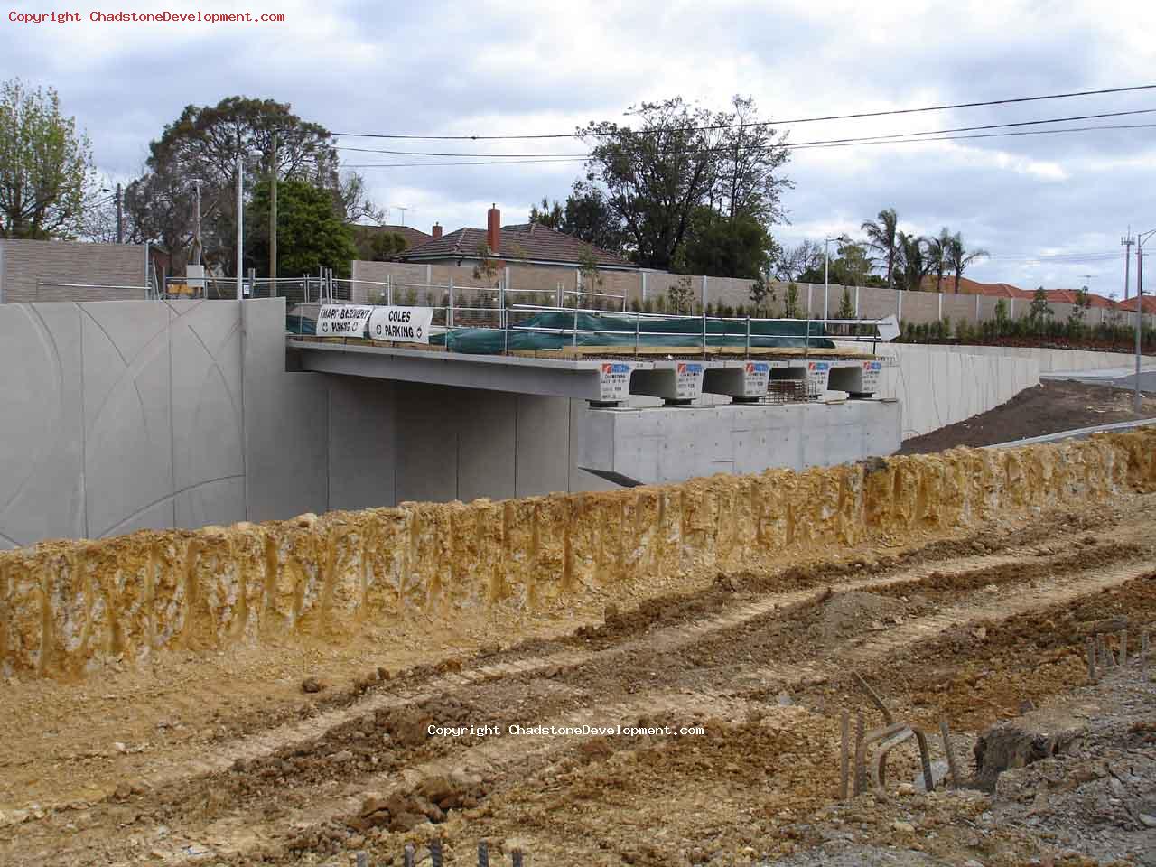 Excavations near the Webster St Bridge - Chadstone Development Discussions