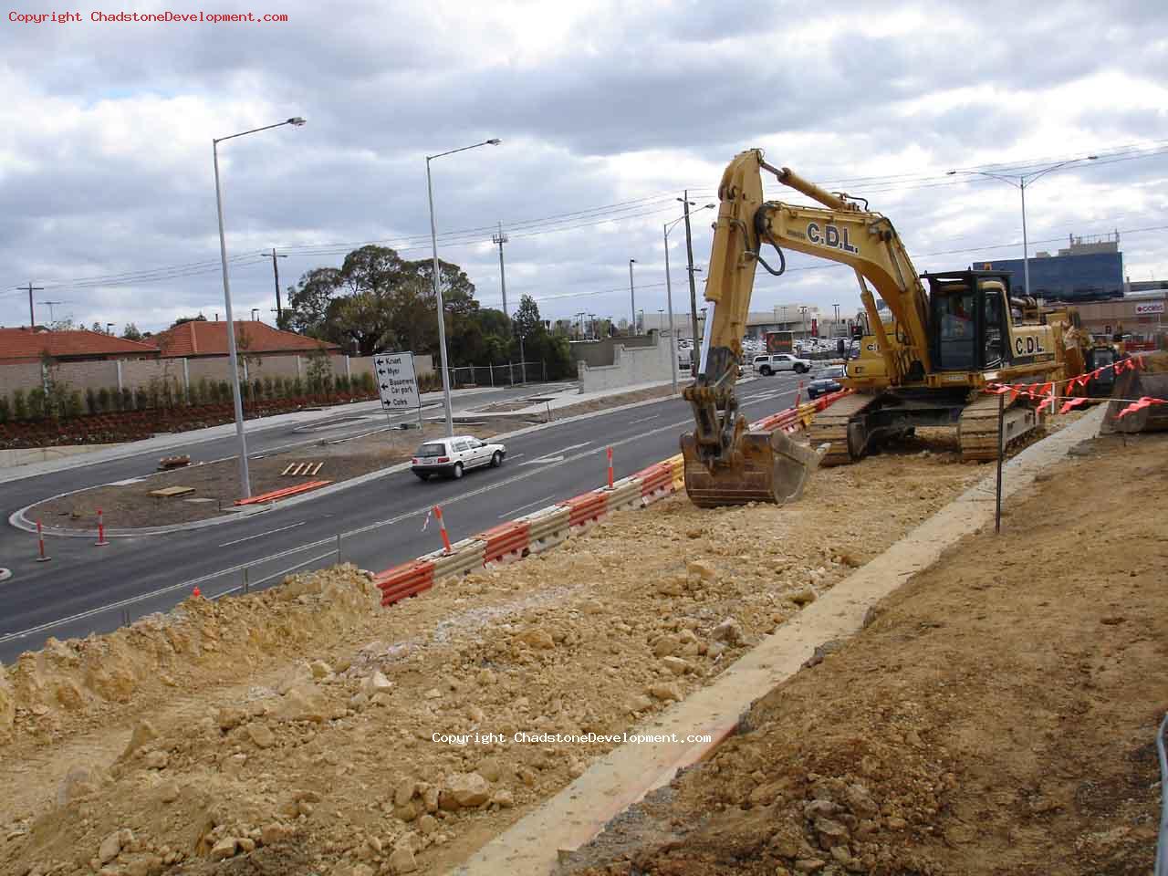 Excavator at western end of Middle Rd - Chadstone Development Discussions