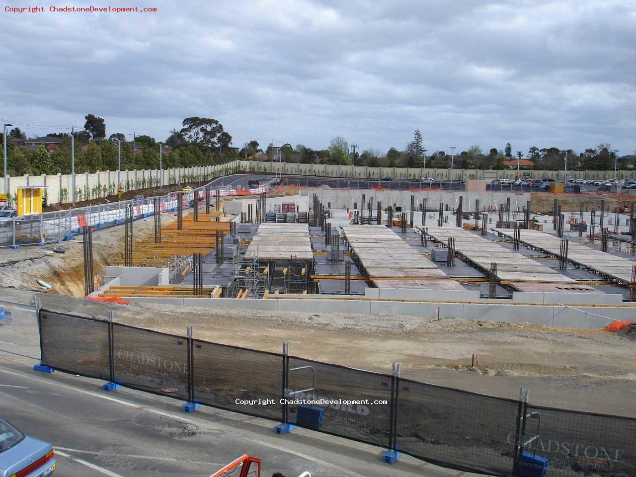 New multilevel carpark - preparing for puring of concrete on 1st level - Chadstone Development Discussions