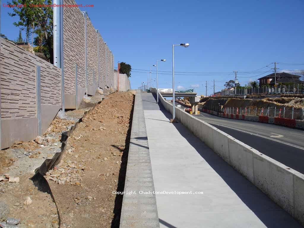 Middle Rd Footpath Embankment, ready for foliage - Chadstone Development Discussions
