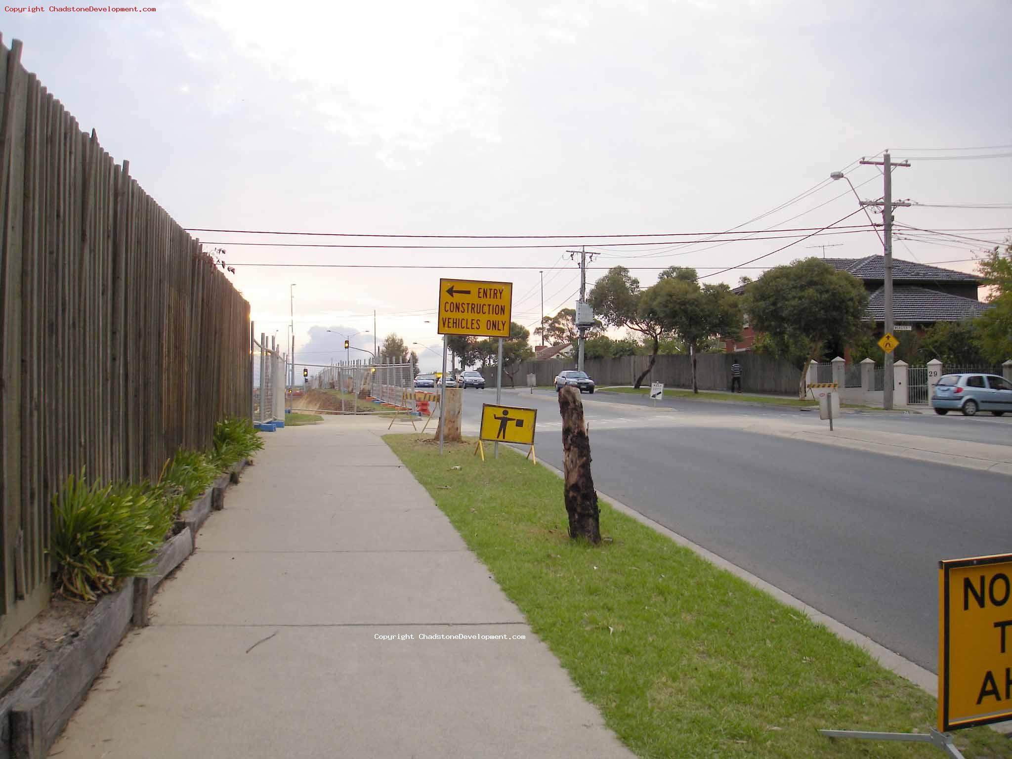 View up middle road - Chadstone Development Discussions