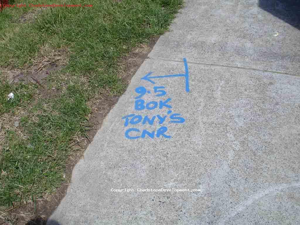 BOK TONY'S CNR spray marking - Chadstone Development Discussions
