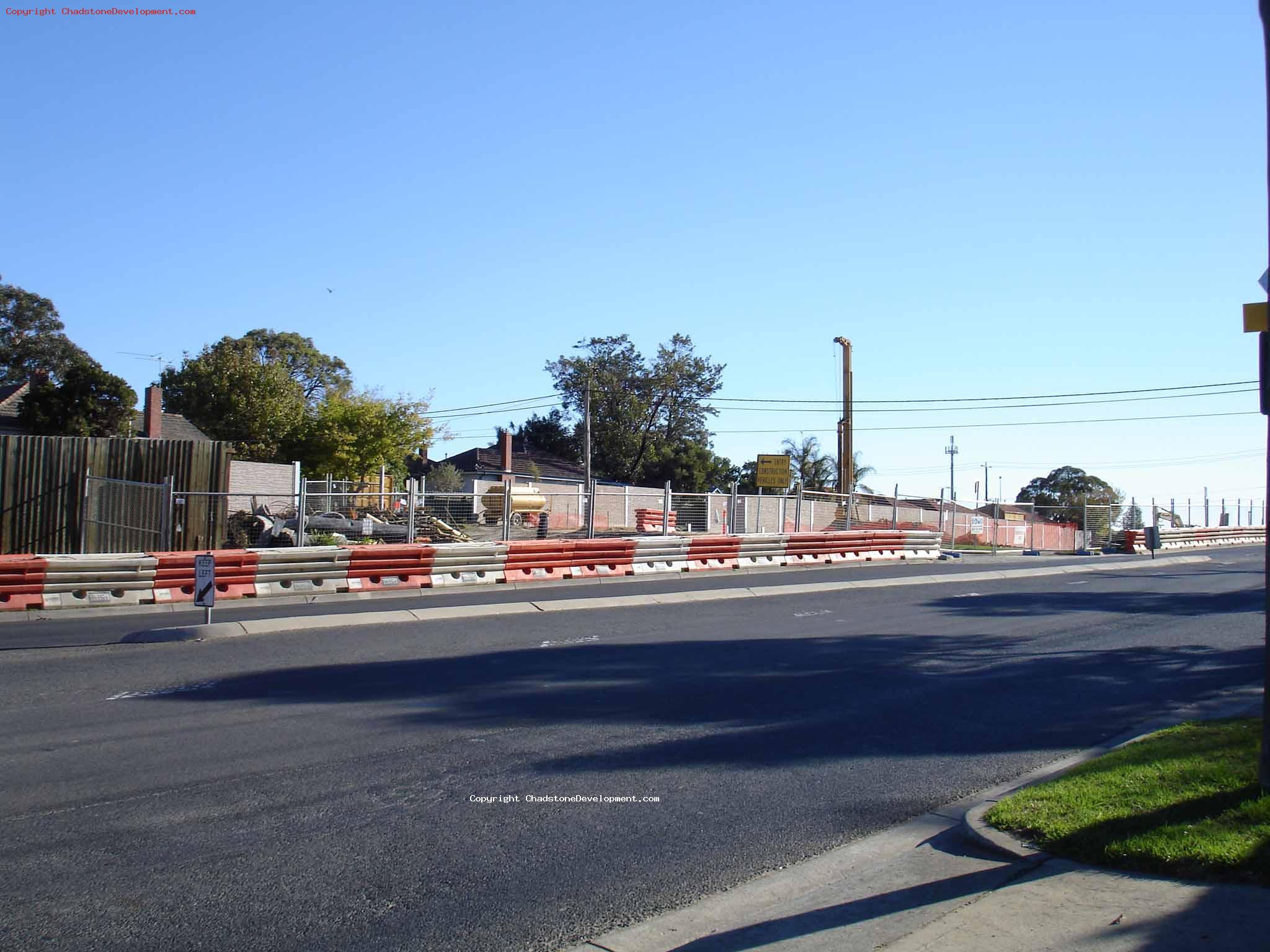 lower view of fenced off Webster St - Chadstone Development Discussions