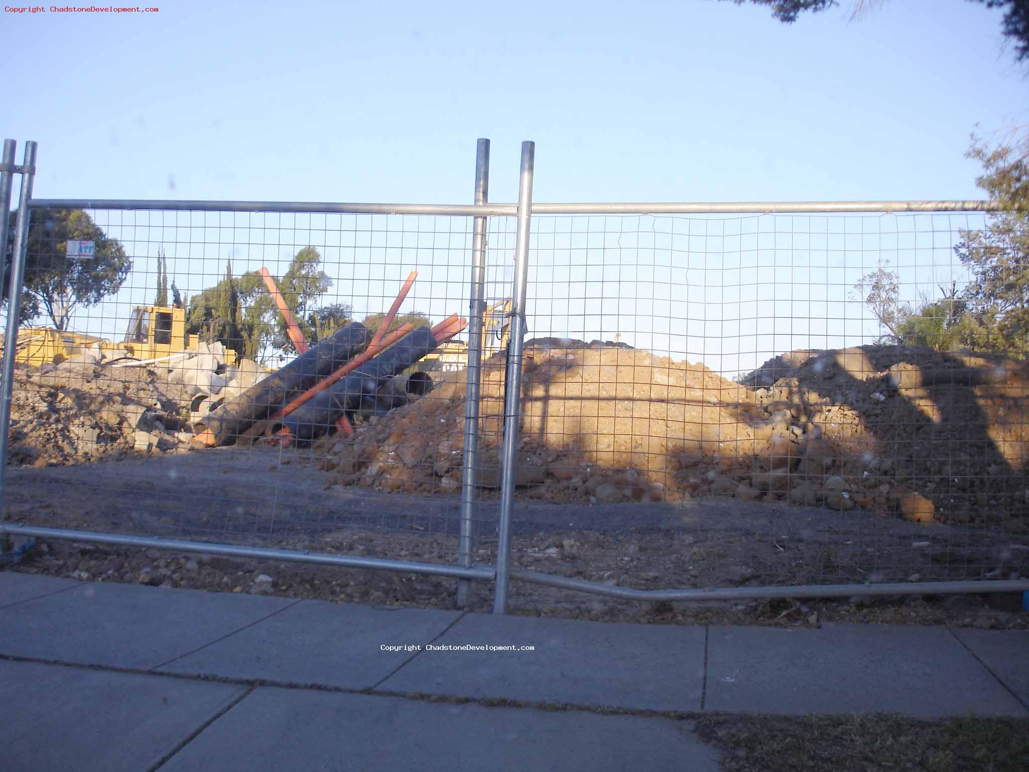 Soil being piled - Chadstone Development Discussions