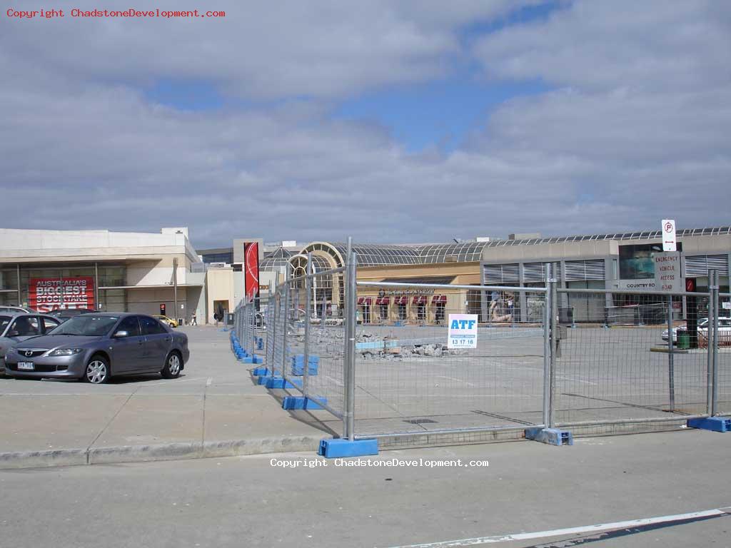 Part of Myer carpark fenced off - Chadstone Development Discussions