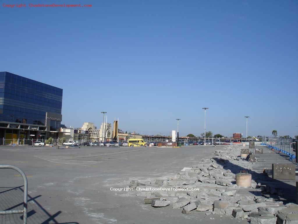 Empty, fenced off area of Chadstone Place carpark - Chadstone Development Discussions