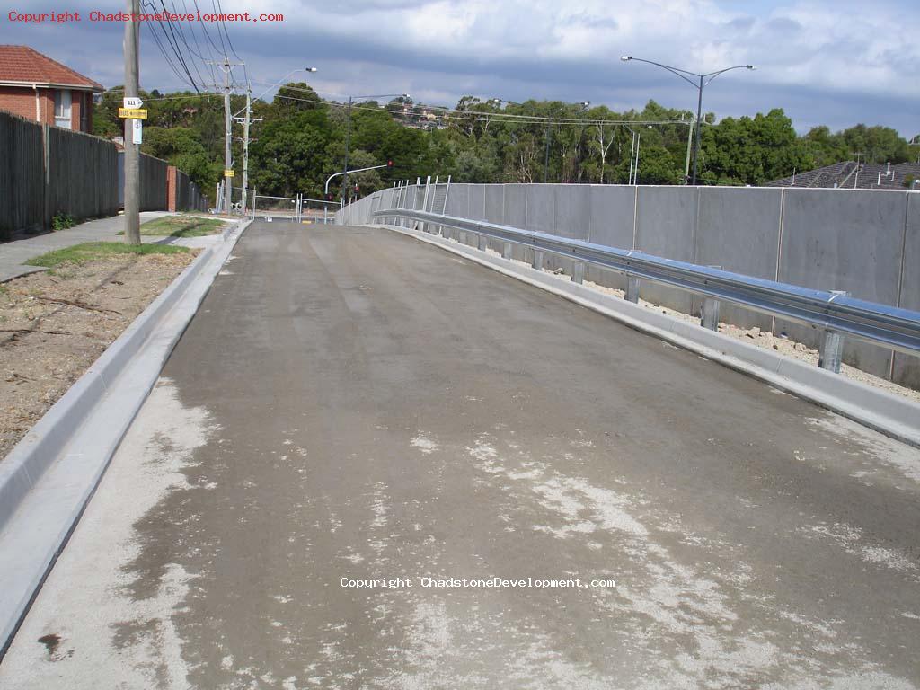 Middle Rd service lane prepared for bitumen laying - Chadstone Development Discussions