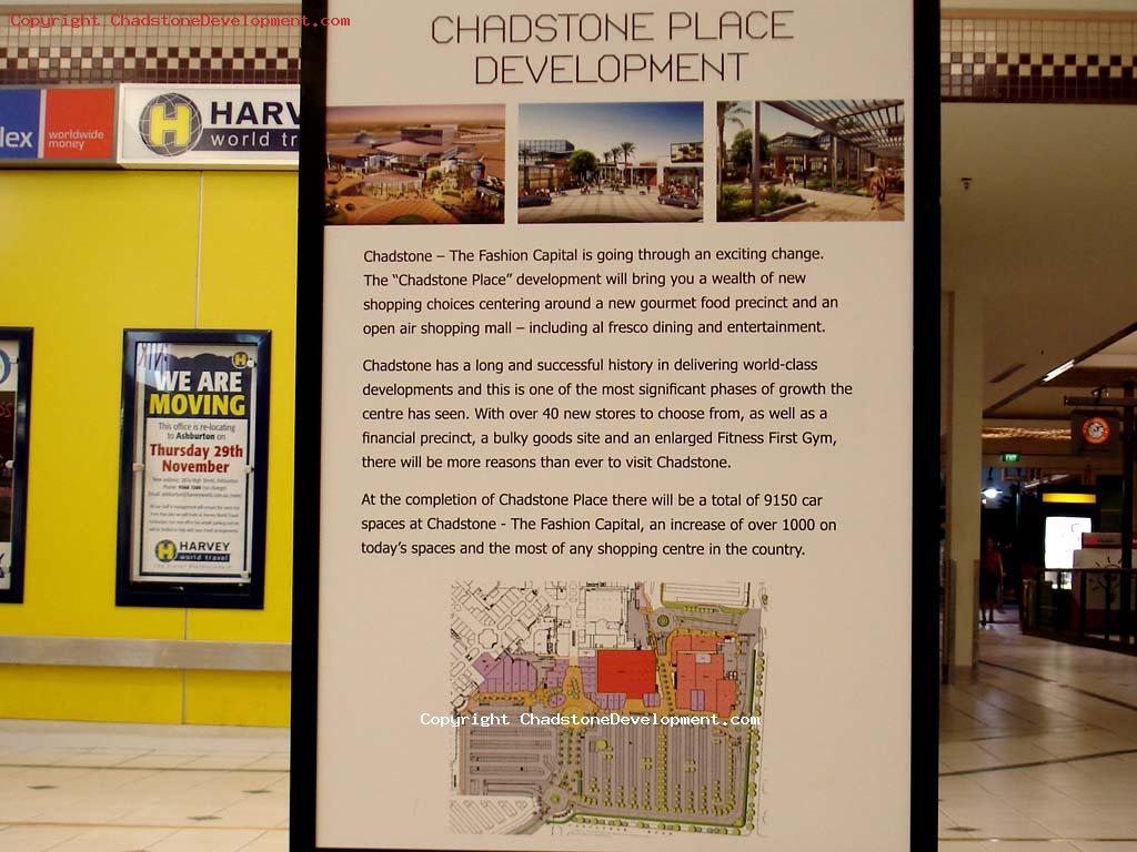 An official chadstone place development sign near Coles (Old BiLo) - Chadstone Development Discussions