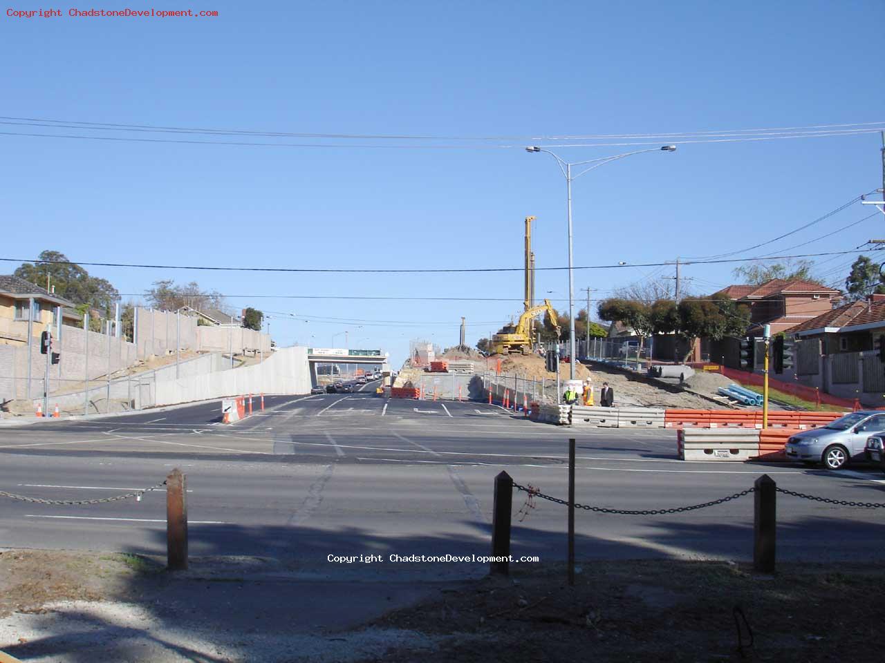 Looking down middle road, with the new turning lanes - Chadstone Development Discussions Gallery
